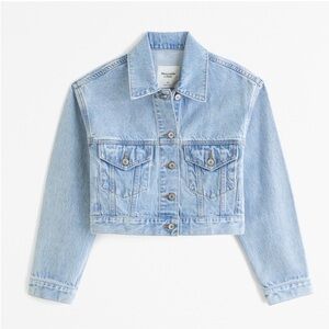 A&F cropped jean jacket - size S